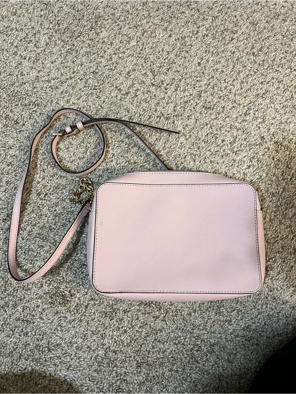 Michael Kors Light Pink Saffiano Crossbody Camera Bag